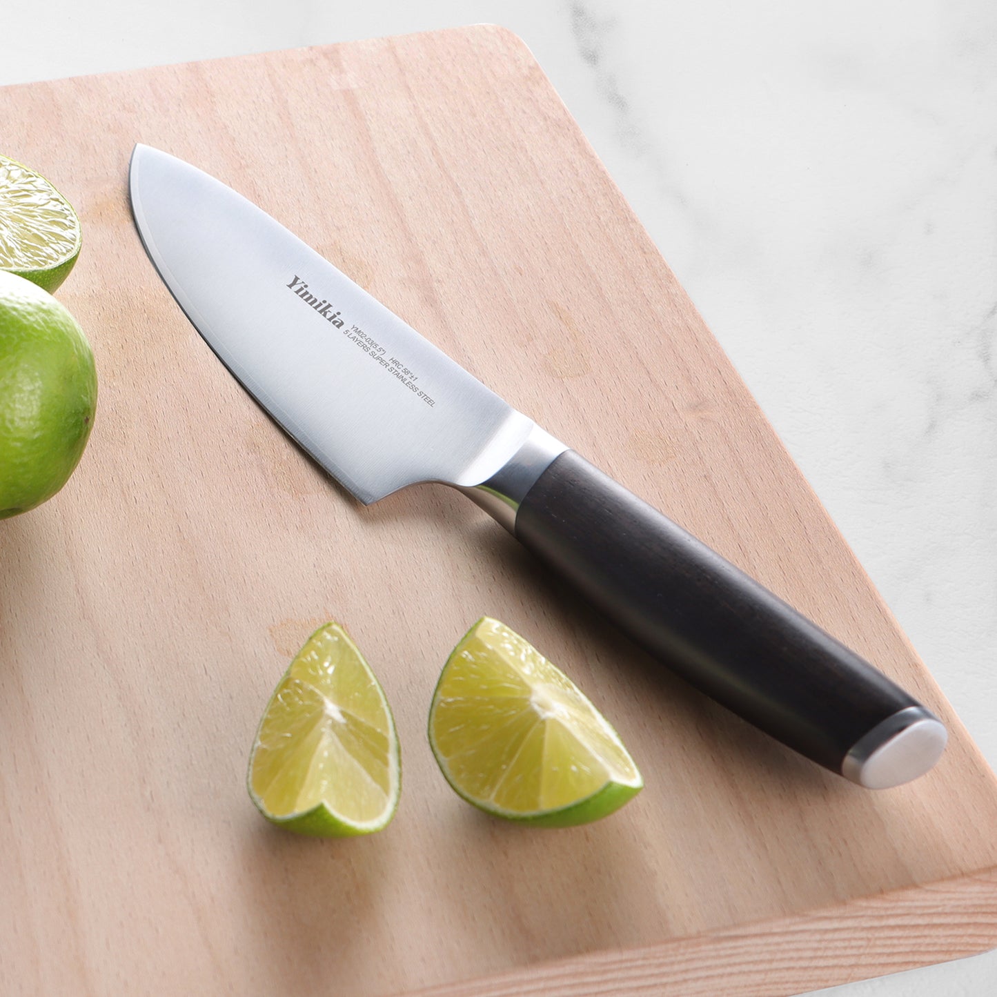 Yimikia 5.5 Inch Utility Knife with Ebony Wood Handle(YM02-03)