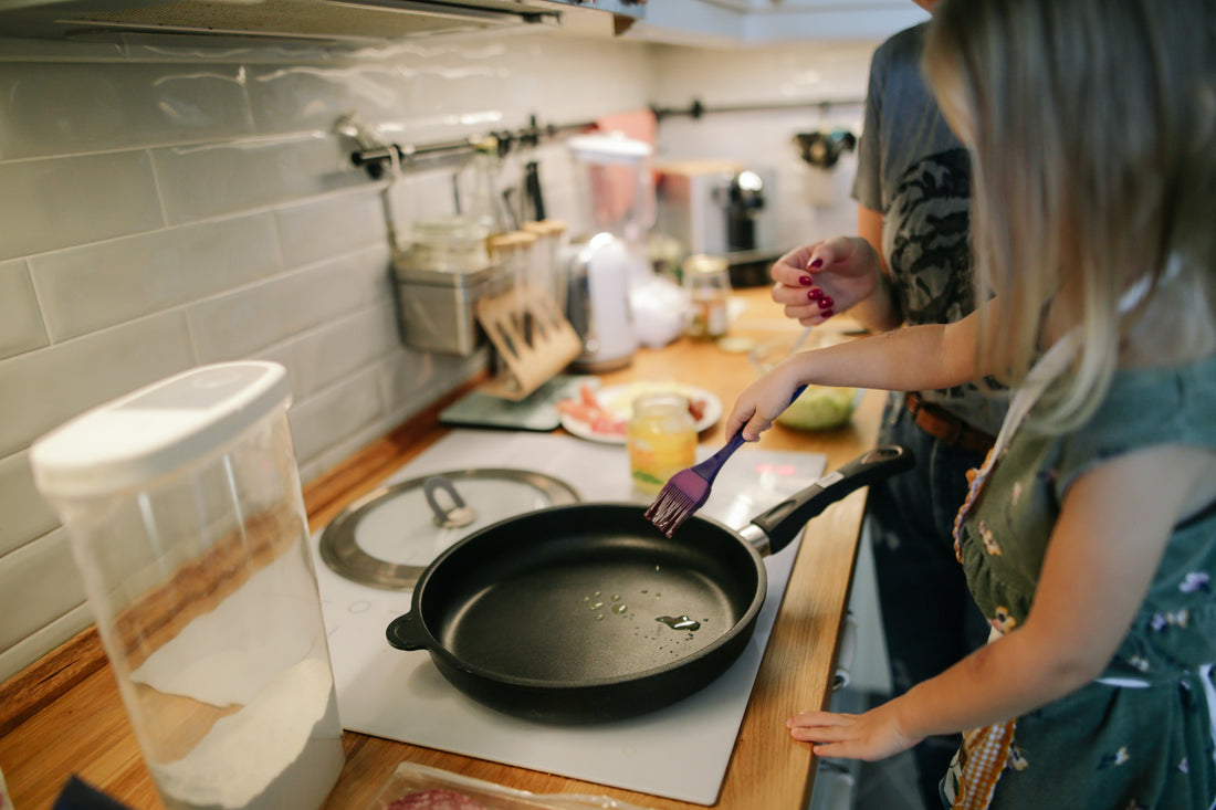 cleaning kitchen