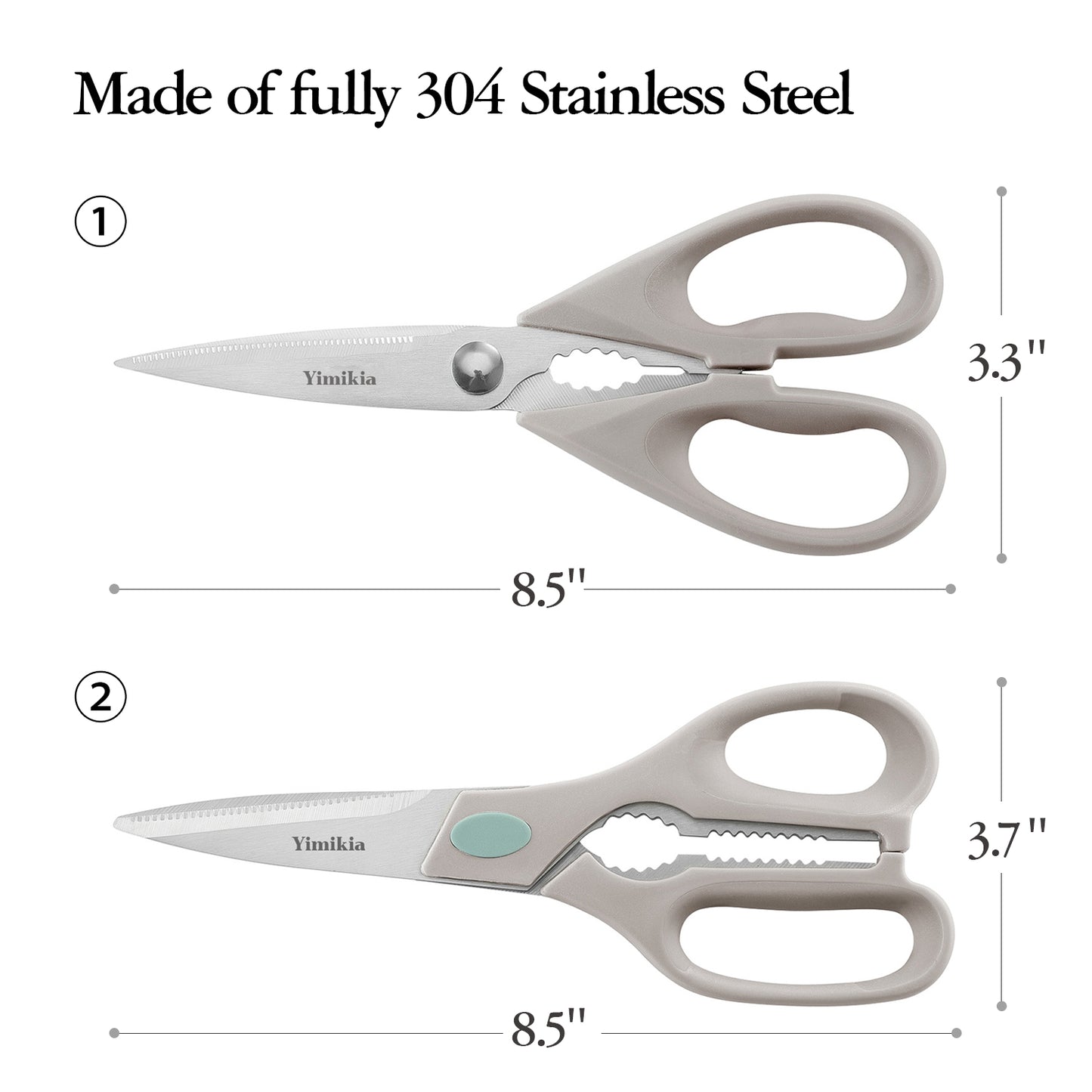 Yimikia 2-Pack Heavy Duty Kitchen Scissors（HCG-20056）